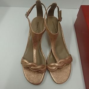Donald J Pliner Kate Rose Gold Sandals 8.5 M